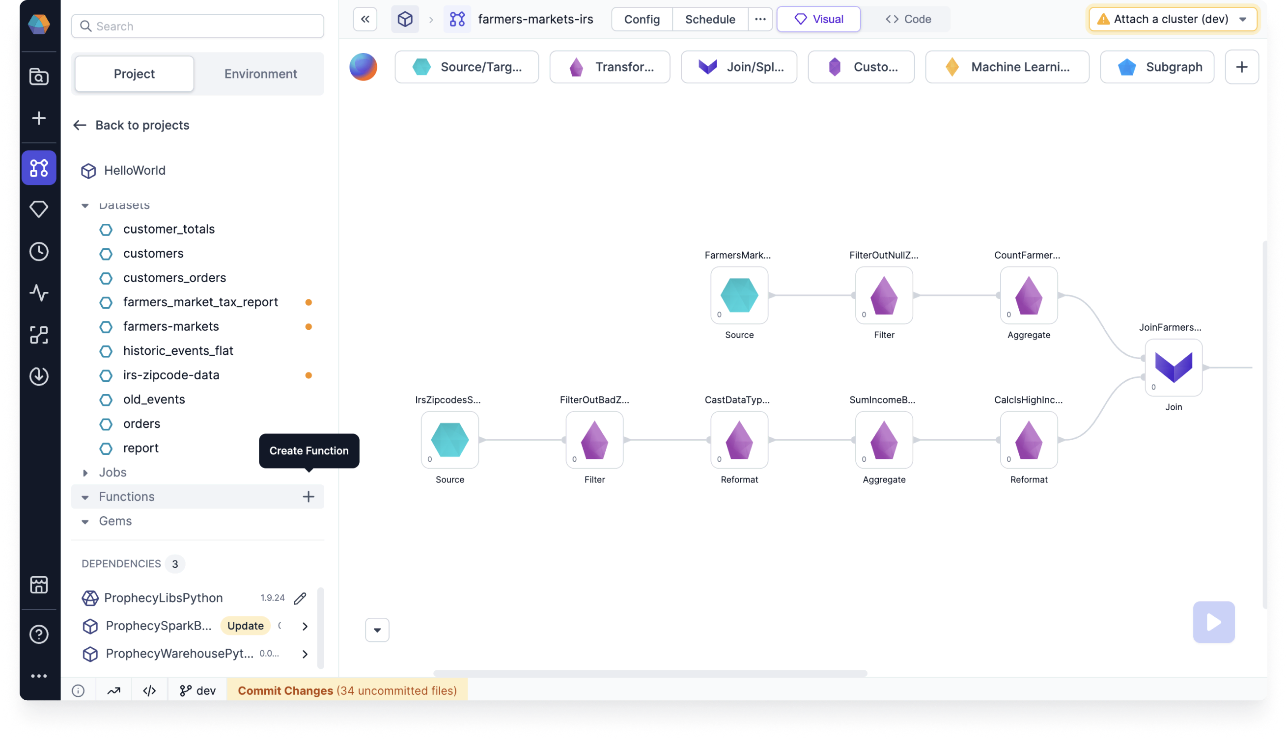 Add a function to the pipeline