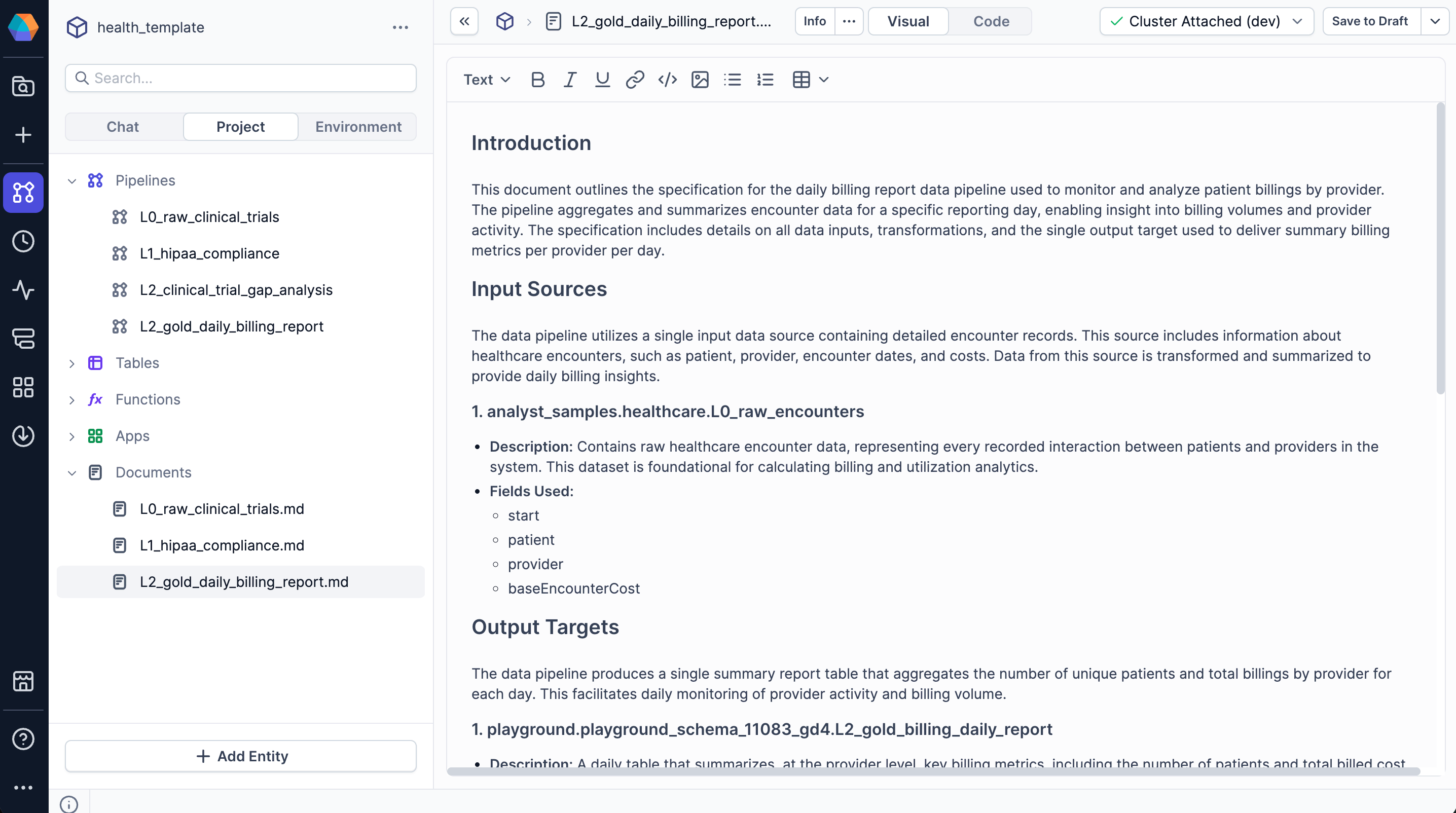 Generated documentation