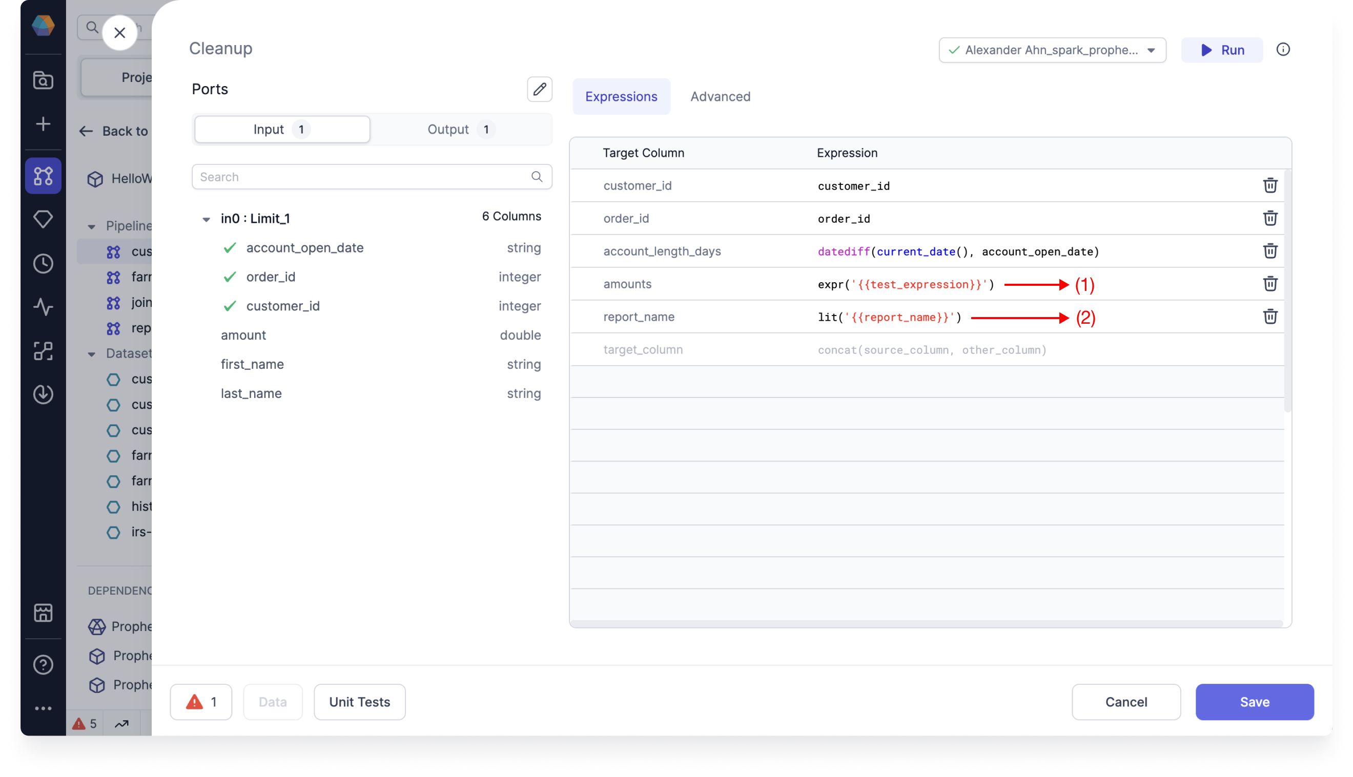 Config Reformat example