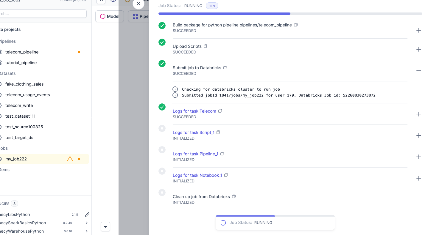 Jobs Monitoring Dialog