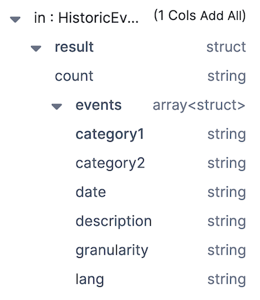 Input schema