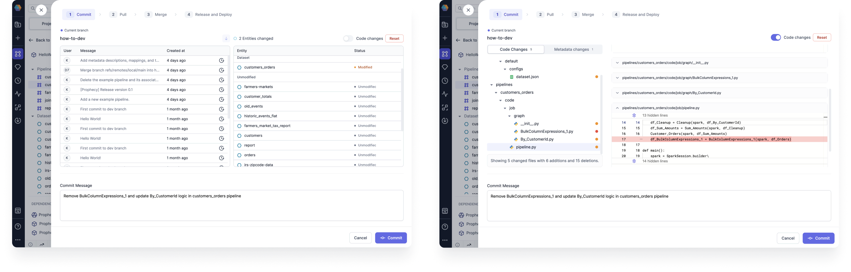 View Git changes