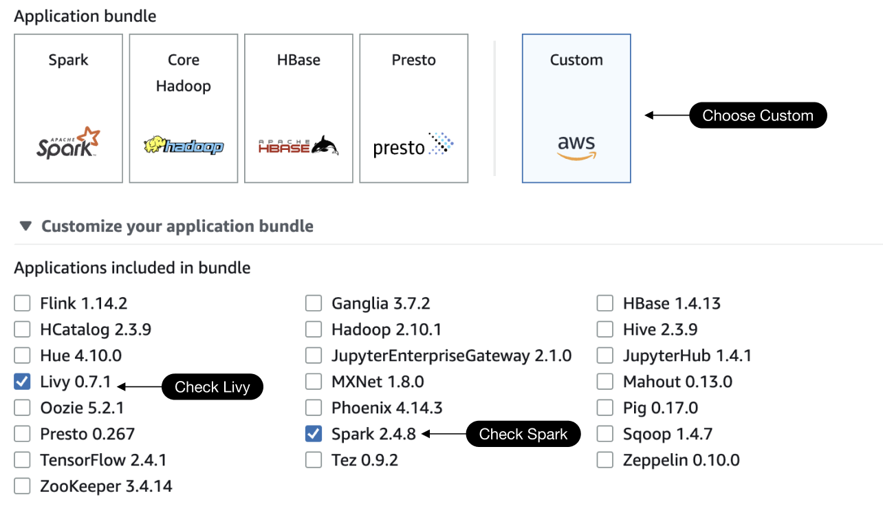 EMR create cluster