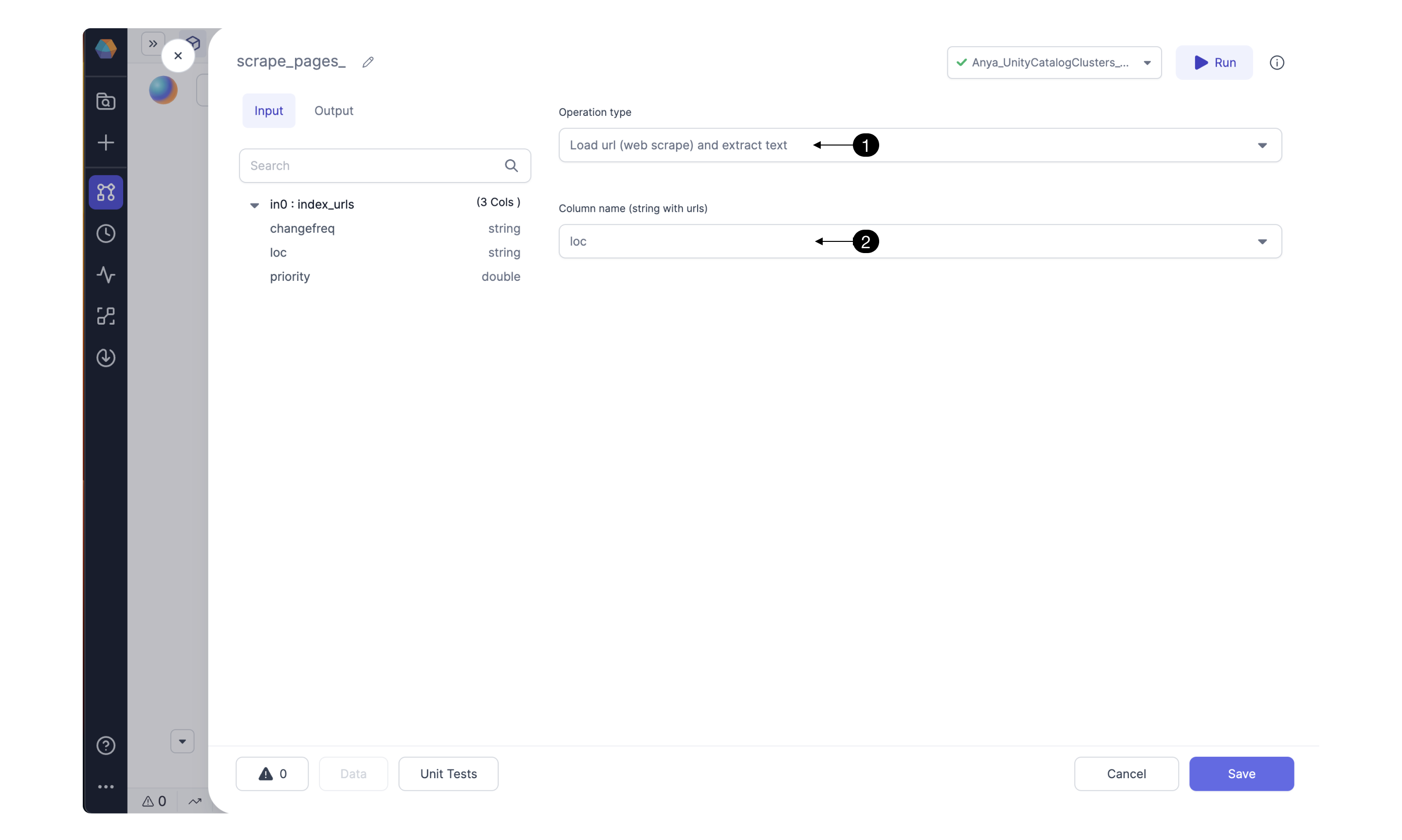 Configure to web scrape