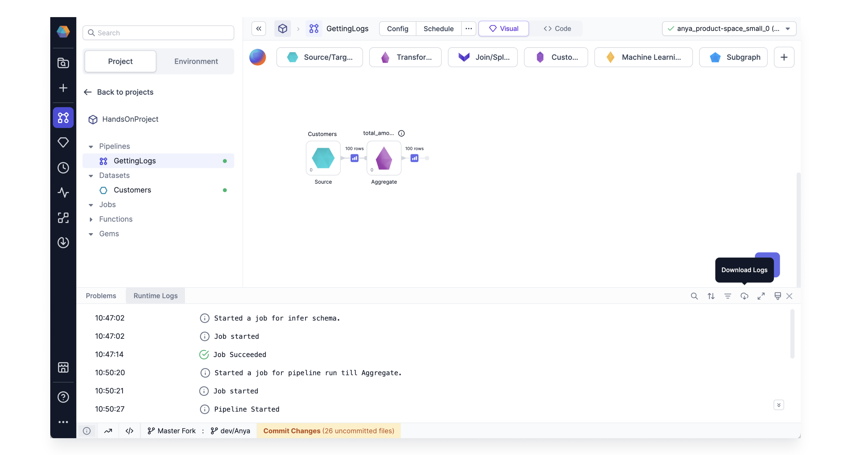 Download Pipeline logs