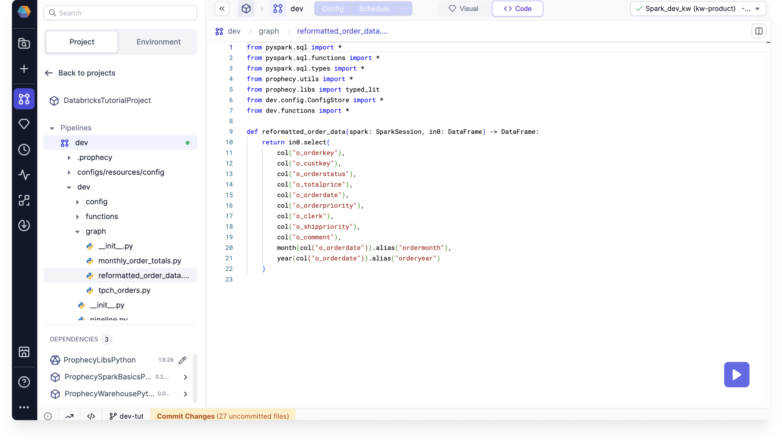 Code view